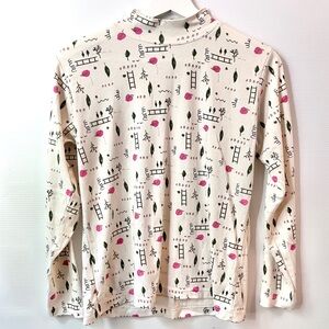 Vintage tabi mock neck 90s long sleeve